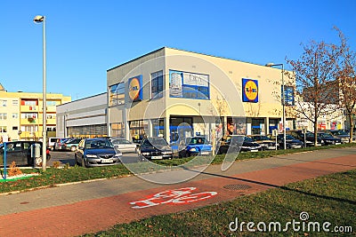 Lidl shop in Elblag Editorial Stock Photo